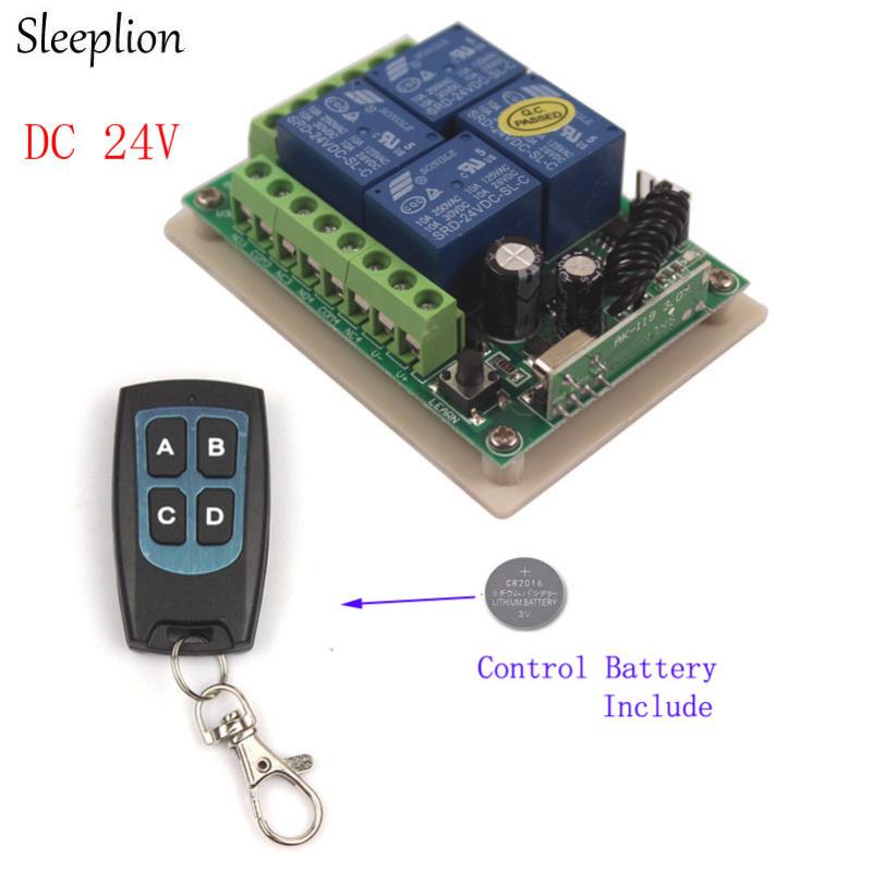 Sleeplion 24V 4CH Remote Control Switch 315/433MHz Remote Control Switch 24V 4CH Waterproof Transmitter Receiver Module Board
Sleeplion 24V 4CH Remote Control Switch 315/433MHz Remote Control Switch 24V 4CH Waterproof Transmitter Receiver Module Board