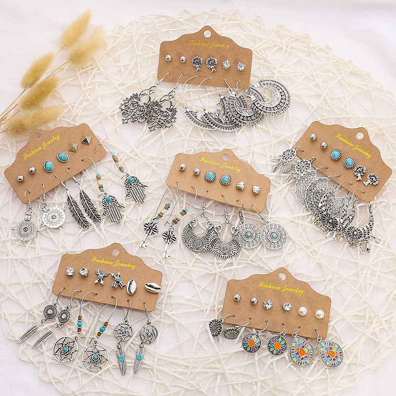 Luokey Vintage Boho Feather Earrings For Women Leaf Key Arrow Tree Geometric Earrings Set Fashion Delicate Ethnic Brinco Jewelry
Luokey Vintage Boho Feather Earrings For Women Leaf Key Arrow Tree Geometric Earrings Set Fashion Delicate Ethnic Brinco Jewelry