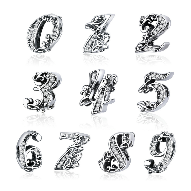 WOSTU Real 925 Sterling Silver Lucky Numbers 0-9 Beads Zircon Reliefs Charms Fit Original Bracelet Pendant Jewelry Gift FIC1418
WOSTU Real 925 Sterling Silver Lucky Numbers 0-9 Beads Zircon Reliefs Charms Fit Original Bracelet Pendant Jewelry Gift FIC1418