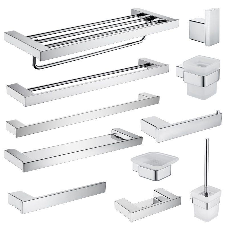Bathroom Accessories 304 Stainless Steel Wall Mounted Toilet Brush Paper Towel Holder Towel Rack Glass Shelf Bath Hardware Set
Bathroom Accessories 304 Stainless Steel Wall Mounted Toilet Brush Paper Towel Holder Towel Rack Glass Shelf Bath Hardware Set