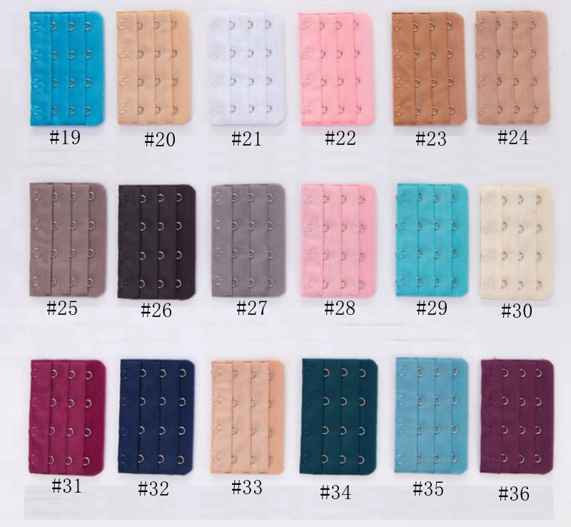 Ladies Bra Extenders Strap 3 Rows 4 Hooks Bra Strap Extender Adjustable Belt Buckle Women Bra Strap Intimates Accessories 50 Colors BT5924