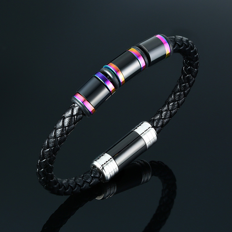 Fashion Luxury Bracelet Men Black Color Leather Bracelets For Men Punk Magnetic Bracelets Bangles For Man
Fashion Luxury Bracelet Men Black Color Leather Bracelets For Men Punk Magnetic Bracelets Bangles For Man
