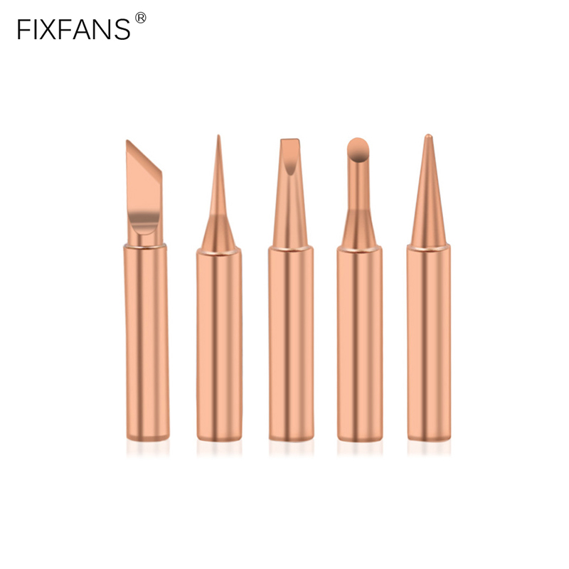 FIXFANS 5Pcs Pure Copper Lead-Free Solder Iron Tips Set 900M Series for 936 Soldering Station Tool, K, I, B, 3C, 2.4D
FIXFANS 5Pcs Pure Copper Lead-Free Solder Iron Tips Set 900M Series for 936 Soldering Station Tool, K, I, B, 3C, 2.4D