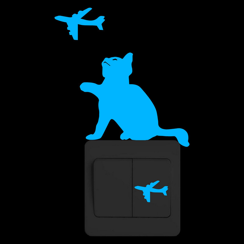 Funny Cat and Airplanes Glow in the Dark Wall Switch Sticker Kids Room Restaurant Hotel Nursery DIY Decoration Luminous Stickers
Funny Cat and Airplanes Glow in the Dark Wall Switch Sticker Kids Room Restaurant Hotel Nursery DIY Decoration Luminous Stickers
