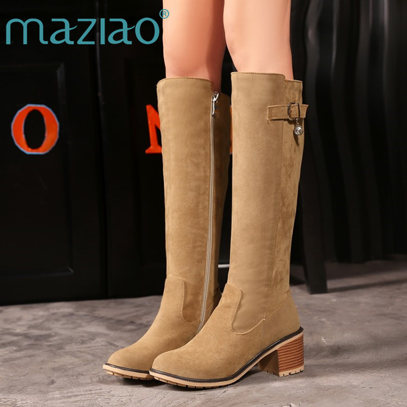 MAZIAO Plus Size 34-46 Hot 2020 Autumn Knee High Boots Luxury Warm Women Snow Boots Square Medium Heel Long Flock Leather Shoes, Black
MAZIAO Plus Size 34-46 Hot 2020 Autumn Knee High Boots Luxury Warm Women Snow Boots Square Medium Heel Long Flock Leather Shoes, Black