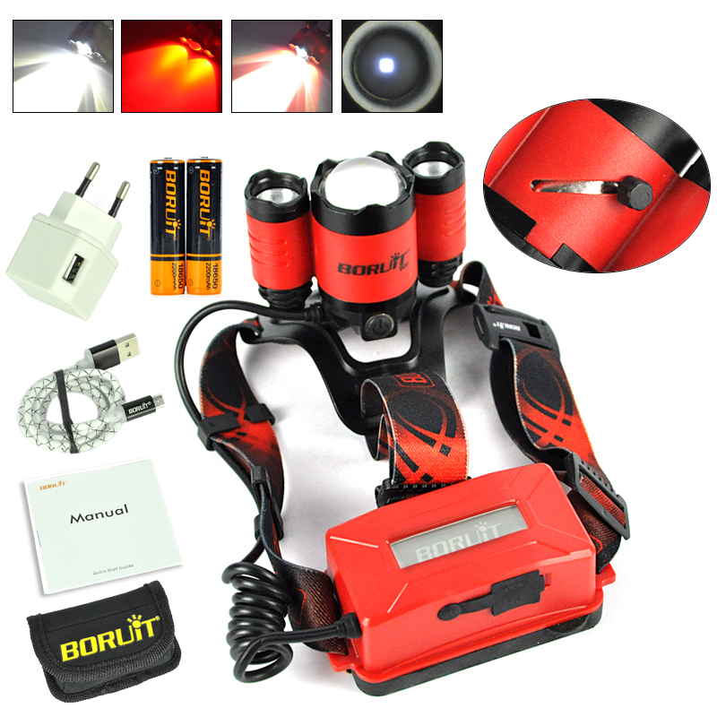 Boruit B22 18650 Rechargeable LED Headlamp Red Light Cree XM-L2 Led Zoomble Waterproof Torch Headlight USB Charging
Boruit B22 18650 Rechargeable LED Headlamp Red Light Cree XM-L2 Led Zoomble Waterproof Torch Headlight USB Charging