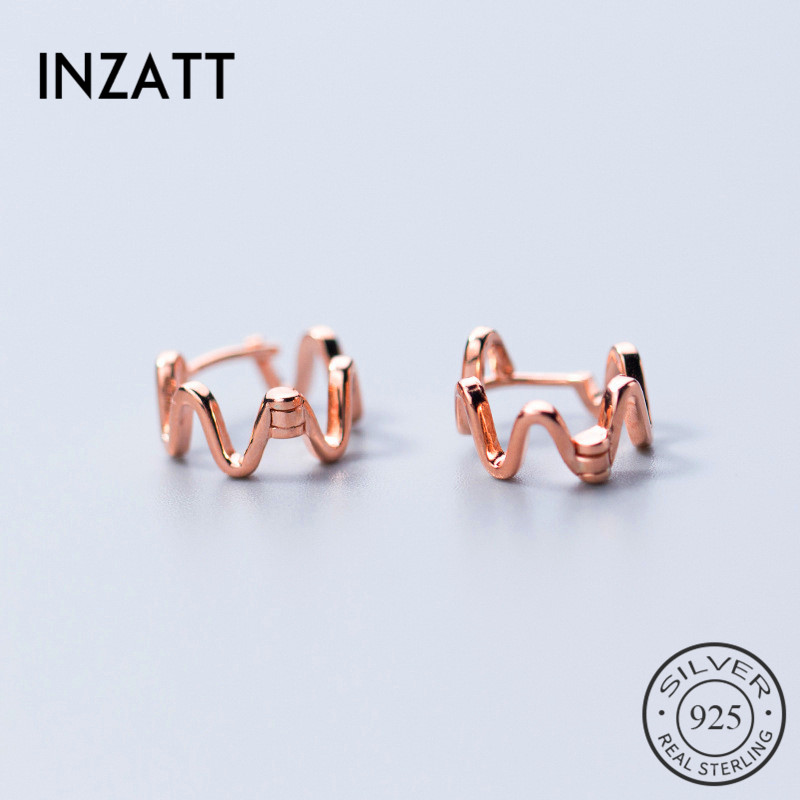 INZAReal 925 Sterling Silver Geometric Wave Hoop Earrings For Women Party Geometric FINE Jewelry Accessories Gift
INZAReal 925 Sterling Silver Geometric Wave Hoop Earrings For Women Party Geometric FINE Jewelry Accessories Gift