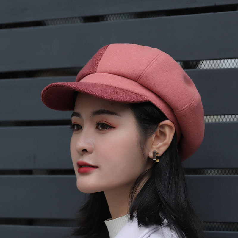 Casual Wild Painter Hat Net Red Woolen Octagonal Hat Female Autumn And Winter New Peaked, White
Casual Wild Painter Hat Net Red Woolen Octagonal Hat Female Autumn And Winter New Peaked, White