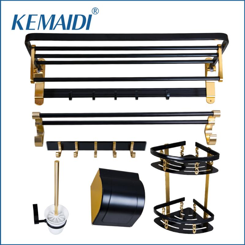 KEMAIDI Luxury Space Aluminium Metal Bathroom Shelf&Paper Holder&Toilet Holder&Clothes hook Holder Bath Hardware Sets Accessorie
KEMAIDI Luxury Space Aluminium Metal Bathroom Shelf&Paper Holder&Toilet Holder&Clothes hook Holder Bath Hardware Sets Accessorie