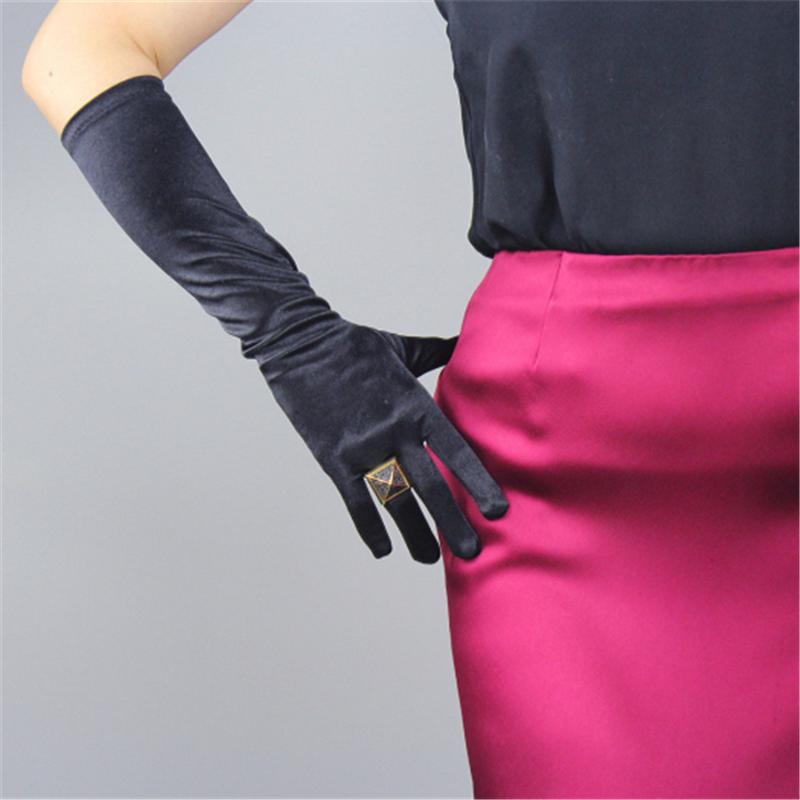 Silk Gloves 38cm Elastic Silk Satin Black White Medium Length Female Sunscreen Gloves SCH38
Silk Gloves 38cm Elastic Silk Satin Black White Medium Length Female Sunscreen Gloves SCH38