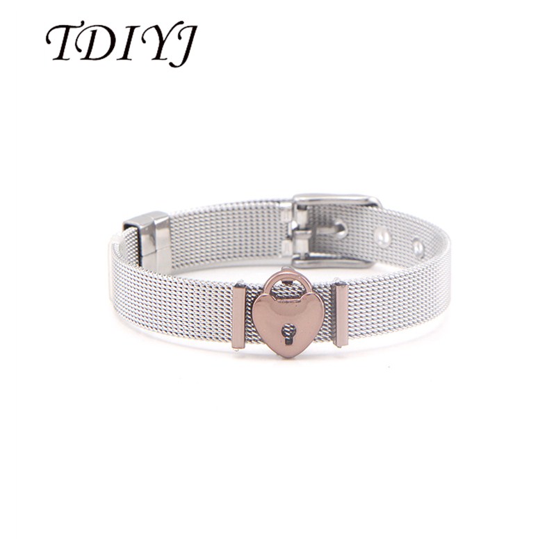 TDIYJ Fashion Stainless Steel Coffee Lock Slide Charms Bracelets Set as Women Jewelry
TDIYJ Fashion Stainless Steel Coffee Lock Slide Charms Bracelets Set as Women Jewelry