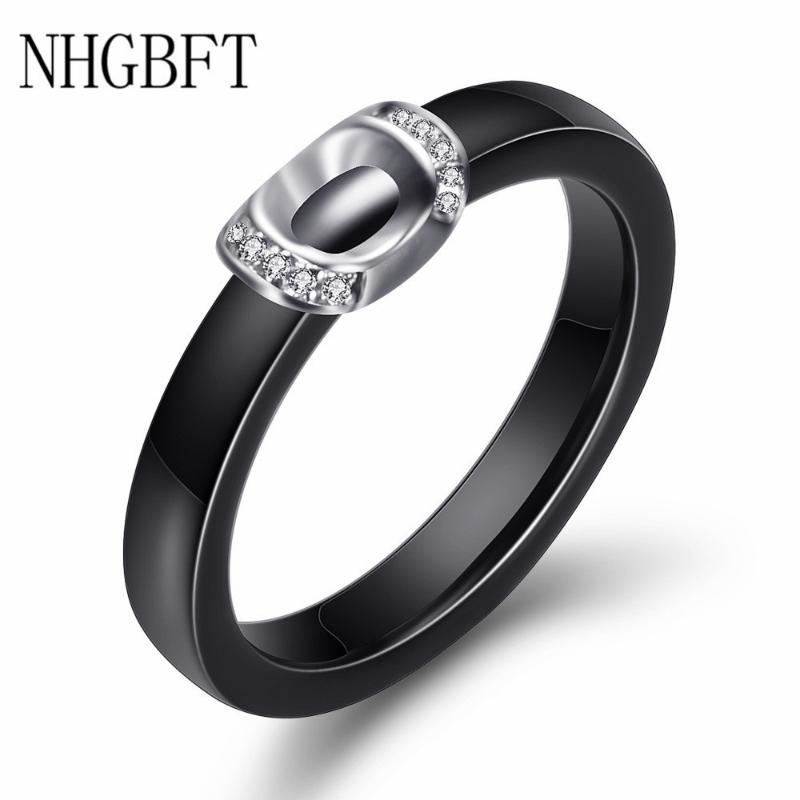 NHGBFT Fashion Black White Ceramic Ring For Women and mens Cubic Zirconia Stone Weeding Engagement Ring Dropshipping
NHGBFT Fashion Black White Ceramic Ring For Women and mens Cubic Zirconia Stone Weeding Engagement Ring Dropshipping