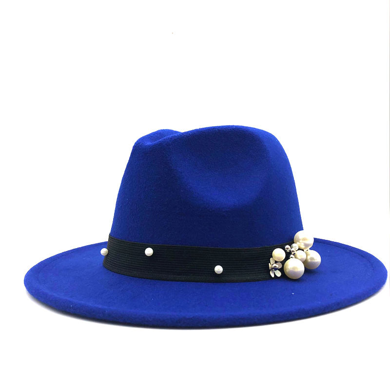 Wool Fedora Hat Hawkins Felt Cap Wide Brim Ladies Trilby Chapeu Feminino Hat Women Pearls Jazz Godfather Sombrero Caps, Wine red
Wool Fedora Hat Hawkins Felt Cap Wide Brim Ladies Trilby Chapeu Feminino Hat Women Pearls Jazz Godfather Sombrero Caps, Wine red