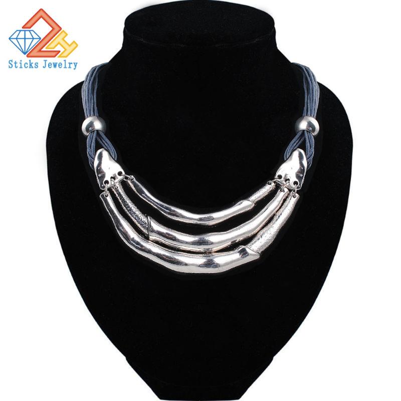 Charm Necklace 3 Layer Vintage Necklace New Retro Fashion Glossy Metal Arc Wax Rope
Charm Necklace 3 Layer Vintage Necklace New Retro Fashion Glossy Metal Arc Wax Rope