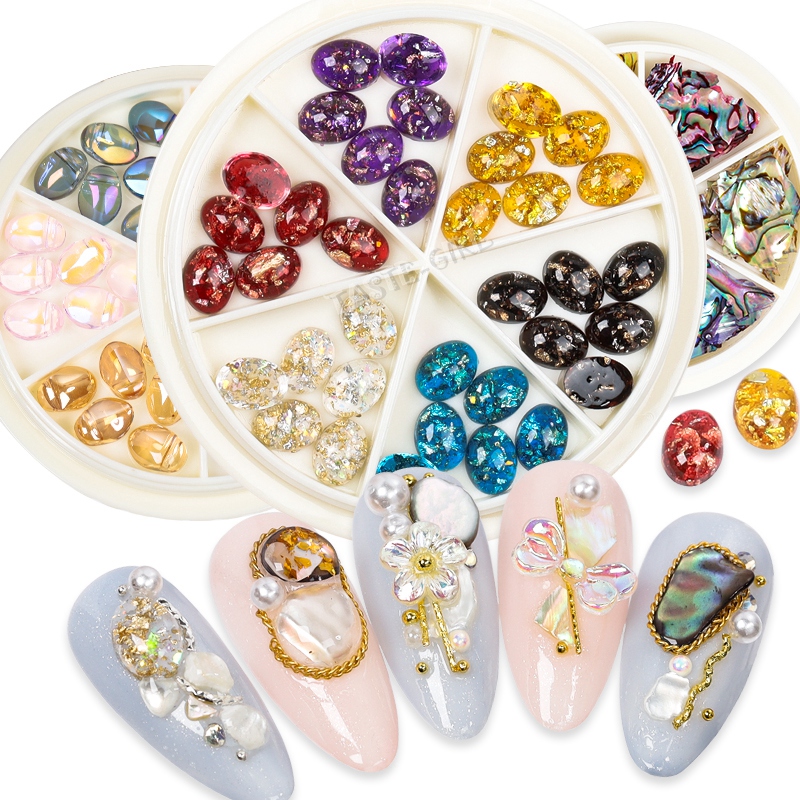 6 Colors/Wheel 3D Oval Crystal Clear Foil Amber Sea Shell Fragments Nail Art Rhinestones Decoration Slice DIY Manicure AB
6 Colors/Wheel 3D Oval Crystal Clear Foil Amber Sea Shell Fragments Nail Art Rhinestones Decoration Slice DIY Manicure AB