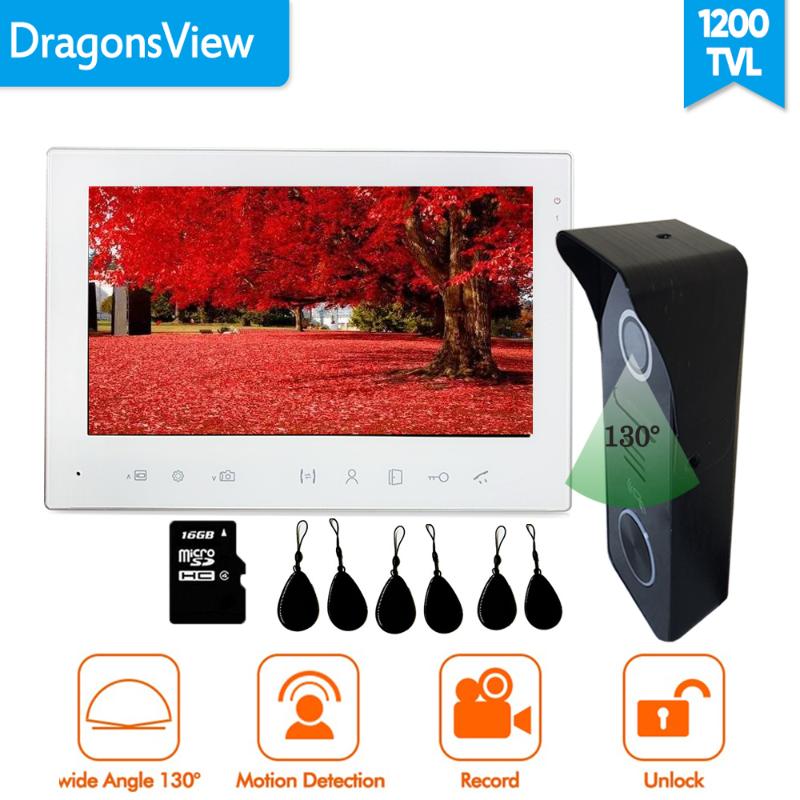 Dragonsview Video Intercom RFID Video Door Phone 7 inch 1200TVL Motion Detect Record Lock Unlock Home Security
Dragonsview Video Intercom RFID Video Door Phone 7 inch 1200TVL Motion Detect Record Lock Unlock Home Security