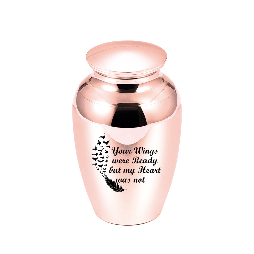 45x70mm Aluminum alloy Cremation Urns for Human/Pet Ashes ,Feather Ashes Memorial Funeral Jar-You wings were ready but my heart was not
45x70mm Aluminum alloy Cremation Urns for Human/Pet Ashes ,Feather Ashes Memorial Funeral Jar-You wings were ready but my heart was not