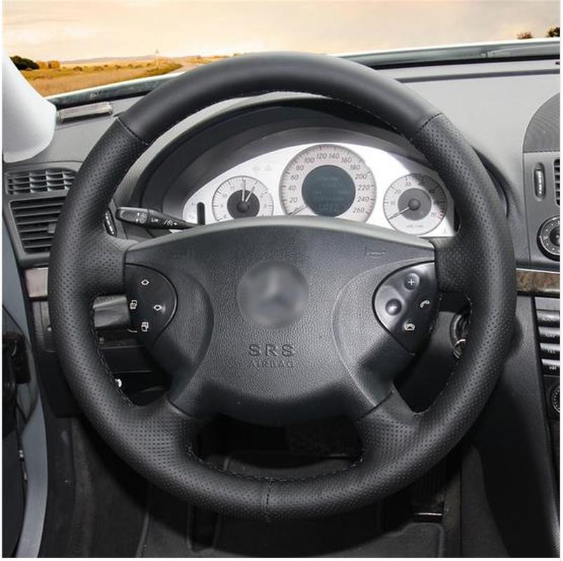 Black Artificial Leather Car Steering Wheel Cover for Mercedes-Benz W210 E240 E63 E320 E280 2002-2005
Black Artificial Leather Car Steering Wheel Cover for Mercedes-Benz W210 E240 E63 E320 E280 2002-2005