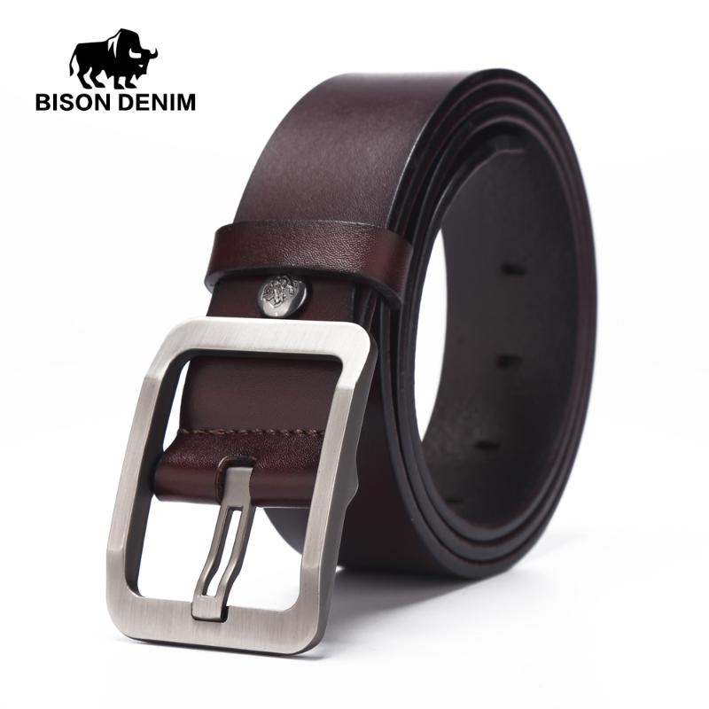 BISON DENIM 2020 NEW designer 100% Cowhide Genuine Leather Belt for Men Male Jeans High Quality Casual Pants W71152, Black
BISON DENIM 2020 NEW designer 100% Cowhide Genuine Leather Belt for Men Male Jeans High Quality Casual Pants W71152, Black