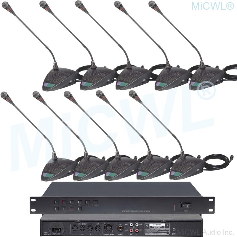 Original MiCWL 60 Desktop Digital Conference Microphones System Built-in speaker 2 President 58 Delegate Table Mics A350M-A06
Original MiCWL 60 Desktop Digital Conference Microphones System Built-in speaker 2 President 58 Delegate Table Mics A350M-A06