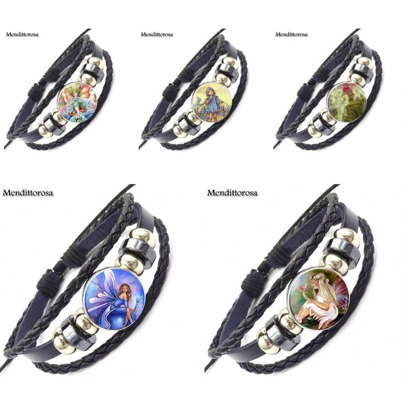 EJ Glaze Jewelry Glass s Black Leather Bracelet Bangle Bijouterie For Women Choker Flower Fairy Painting Art
EJ Glaze Jewelry Glass s Black Leather Bracelet Bangle Bijouterie For Women Choker Flower Fairy Painting Art