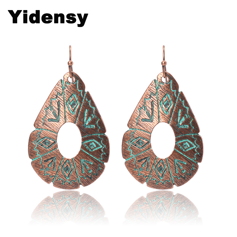 Yidensy Vintage Water Drop Letter Earrings Bohemain Antique Bronze Filigree Big Earrings for Women Female Ear Jewelry
Yidensy Vintage Water Drop Letter Earrings Bohemain Antique Bronze Filigree Big Earrings for Women Female Ear Jewelry