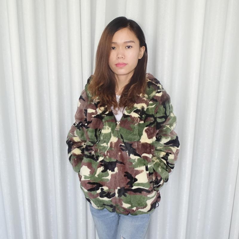 Camouflage coat real fur 2020 new models cap rex hair fur coat women, Khaki
Camouflage coat real fur 2020 new models cap rex hair fur coat women, Khaki