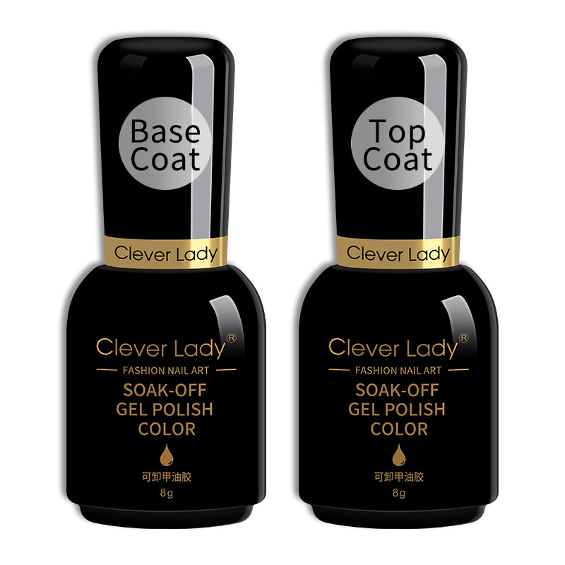 Clever Lady 8ml base and top coat long lasting primer peel off base gel bright top matte tempered gel reinforce, Bright top coat 
Clever Lady 8ml base and top coat long lasting primer peel off base gel bright top matte tempered gel reinforce, Bright top coat