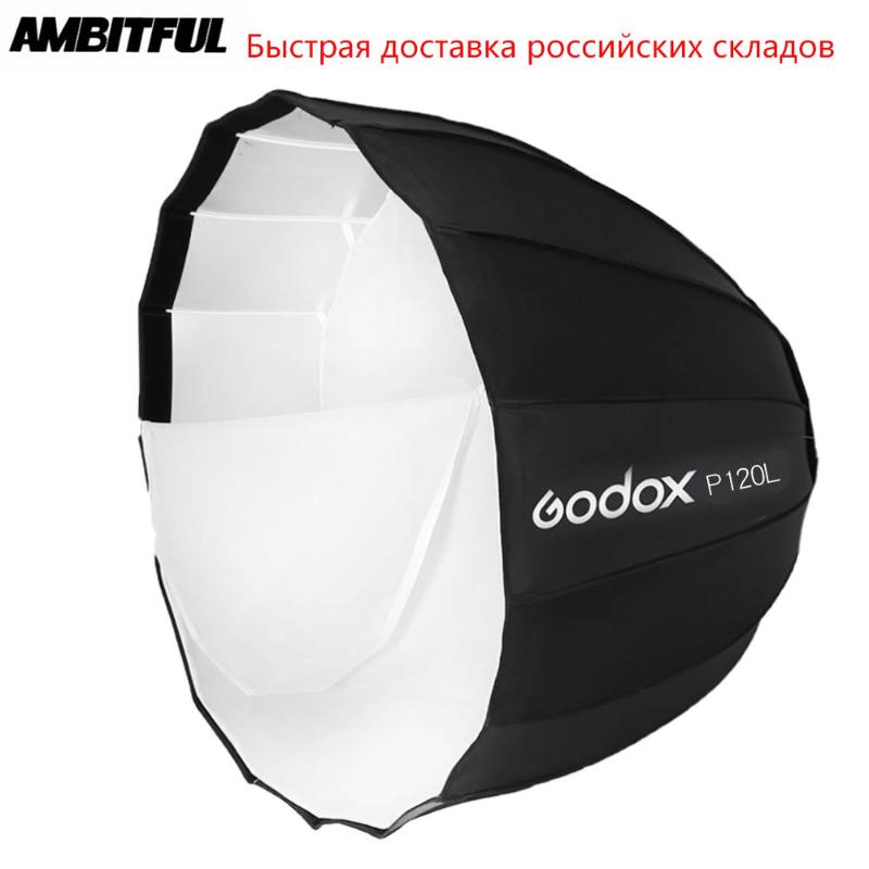Godox Portable P120L 120CM Deep Parabolic Softbox Studio Flash Speedlite Reflector Photo Studio Bowens Mount Softbox
Godox Portable P120L 120CM Deep Parabolic Softbox Studio Flash Speedlite Reflector Photo Studio Bowens Mount Softbox