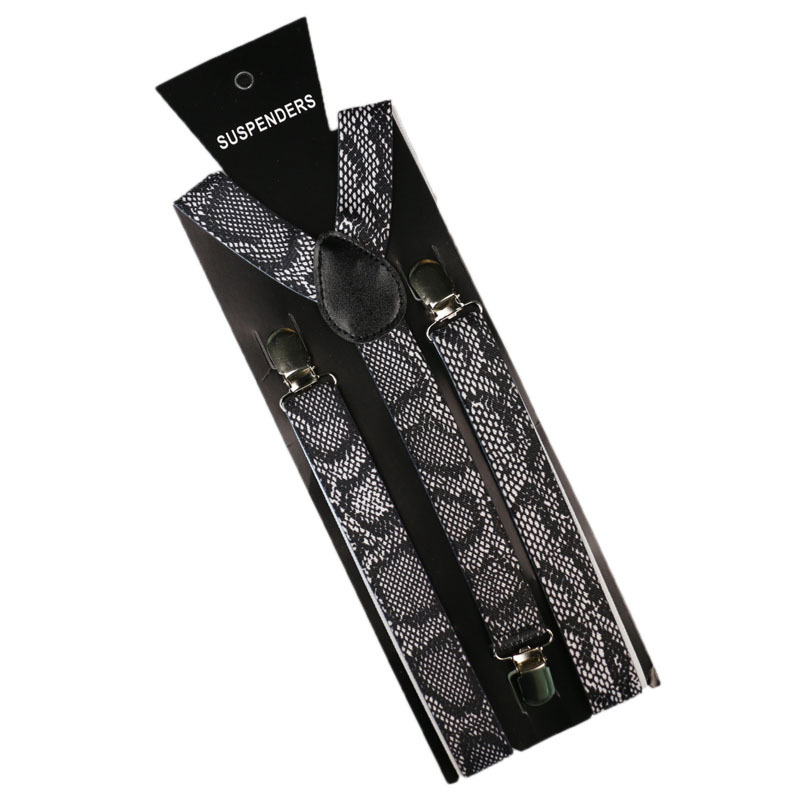 OLOME Vintage Men Women Suspenders Snake Skin Print Braces Elastic Suspenders Suspensori Pants
OLOME Vintage Men Women Suspenders Snake Skin Print Braces Elastic Suspenders Suspensori Pants