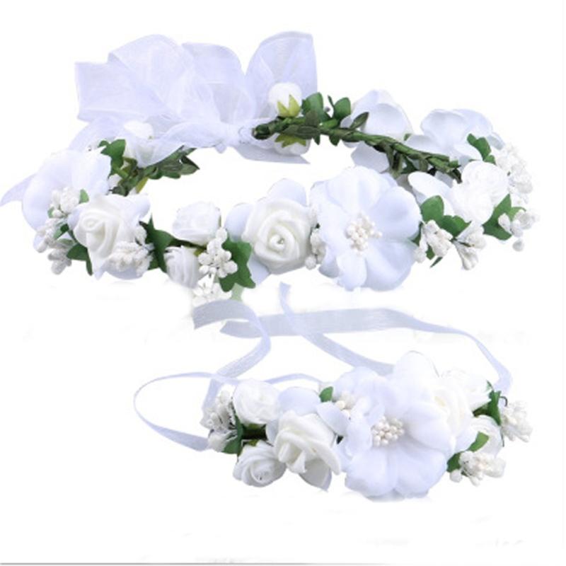 2pcs Headwear Floral Garlands Girls Crown Wristband Simulation Flower Parent-child Wreath Headband Set Wedding Romantic
2pcs Headwear Floral Garlands Girls Crown Wristband Simulation Flower Parent-child Wreath Headband Set Wedding Romantic