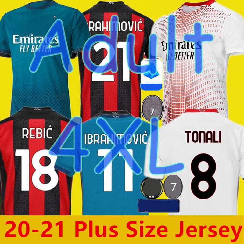 Plus size 4XL 20 21 AC Oversized soccer jersey Milan 2020 2021 IBRAHIMOVIC PAQUETA BENNACER REBIC ROMAGNOLI TONALI FANS football shirt, Black;yellow
Plus size 4XL 20 21 AC Oversized soccer jersey Milan 2020 2021 IBRAHIMOVIC PAQUETA BENNACER REBIC ROMAGNOLI TONALI FANS football shirt, Black;yellow