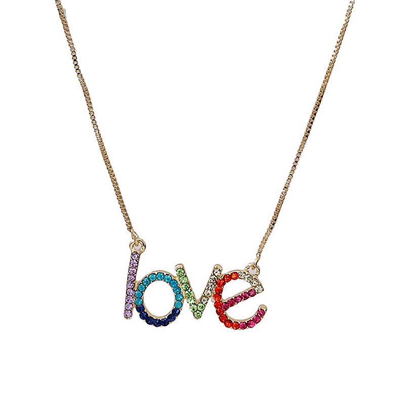 Colorful Crystal LOVE Choker Necklaces for Women Girls Trendy Charm Pendant Necklace
Colorful Crystal LOVE Choker Necklaces for Women Girls Trendy Charm Pendant Necklace