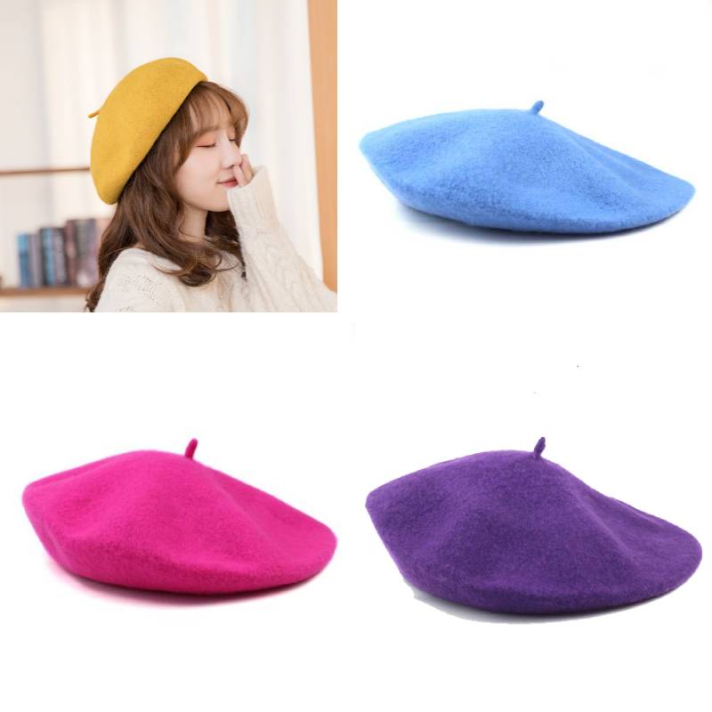 Women Girl Beret French Artist Warm Wool Winter Beanie Hat Cap Vintage Plain Beret Hats Solid Color Elegant Lady Winter Caps
Women Girl Beret French Artist Warm Wool Winter Beanie Hat Cap Vintage Plain Beret Hats Solid Color Elegant Lady Winter Caps