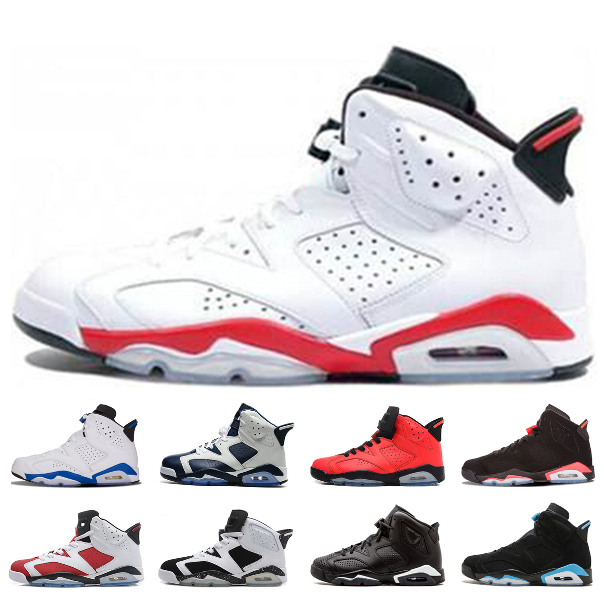 2020 Infrared Men 6 Basketball Shoes top White Infared UNC Black Cat Sport Blue Oreo Angry bull Marron Mens Trainer Sports Sneakers, Carmine
2020 Infrared Men 6 Basketball Shoes top White Infared UNC Black Cat Sport Blue Oreo Angry bull Marron Mens Trainer Sports Sneakers, Carmine
