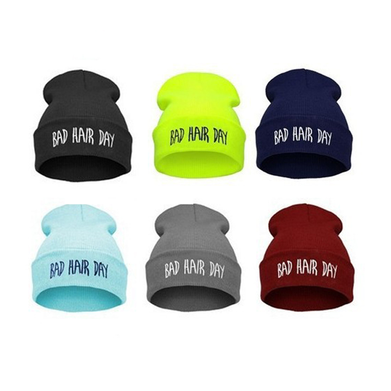 Hats For Autumn Winter Multicolor Unisex Bad Hair Day Letter Pure Color Knitted Cap Hip Hop Style Fashion Casual Hat Keep Warm
Hats For Autumn Winter Multicolor Unisex Bad Hair Day Letter Pure Color Knitted Cap Hip Hop Style Fashion Casual Hat Keep Warm