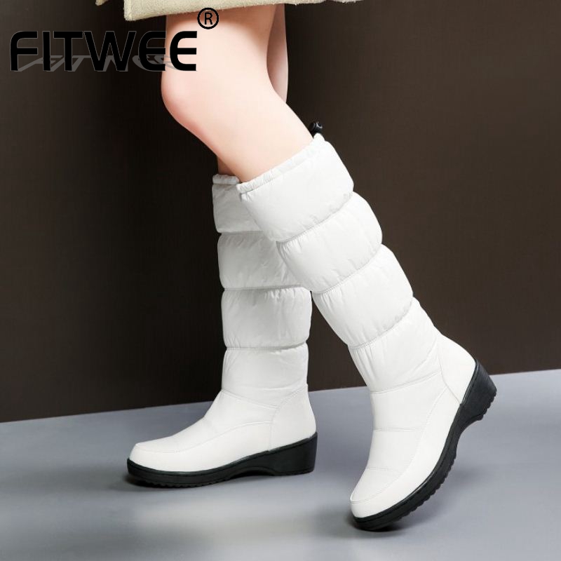 FITWEE Size 35-44 Knee High Boots Women New Winter Warm Fur Down Shoes Women Casual Flats Cotton Footwear Add Plush Snow Boots, Black
FITWEE Size 35-44 Knee High Boots Women New Winter Warm Fur Down Shoes Women Casual Flats Cotton Footwear Add Plush Snow Boots, Black