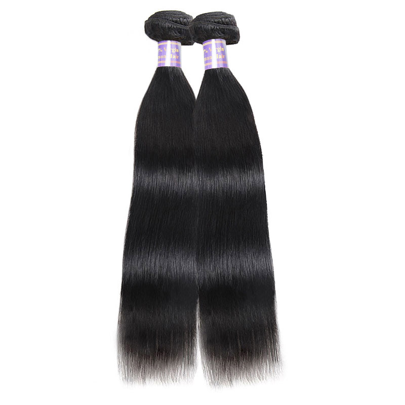 Ishow Human Hair Bundles With Closure Straight Virgin Hair Extensions 3/4pcs With 2x3 Lace Closure Straight