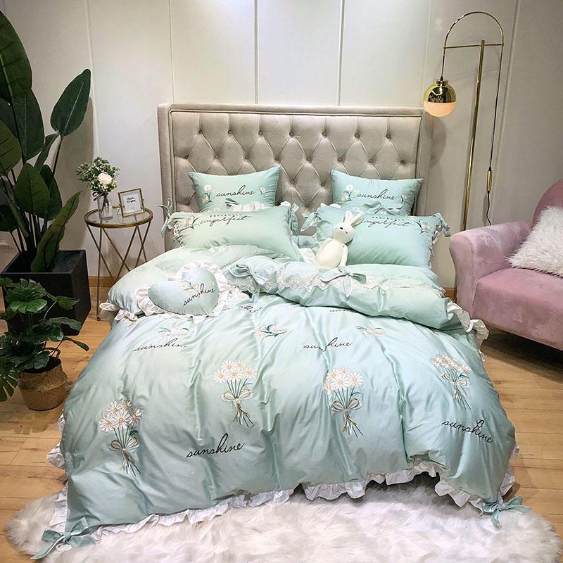 Bedding Sets 100%Egyptian Cotton 4/6Pcs Ruffle Princerss Duvet Cover For Girls Yellow Pink Bed Sheet Fitted King Queen Size Ser, Color 3
Bedding Sets 100%Egyptian Cotton 4/6Pcs Ruffle Princerss Duvet Cover For Girls Yellow Pink Bed Sheet Fitted King Queen Size Ser, Color 3