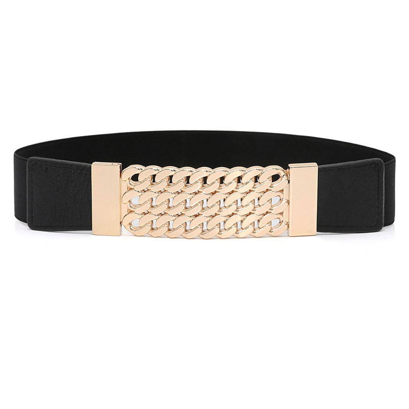 Metal A Pair of Buckles Sequin Retro Decorative Waistband Women's Girdle Full Body Dress Accessories Fashion All-match Elastic, Black
Metal A Pair of Buckles Sequin Retro Decorative Waistband Women's Girdle Full Body Dress Accessories Fashion All-match Elastic, Black