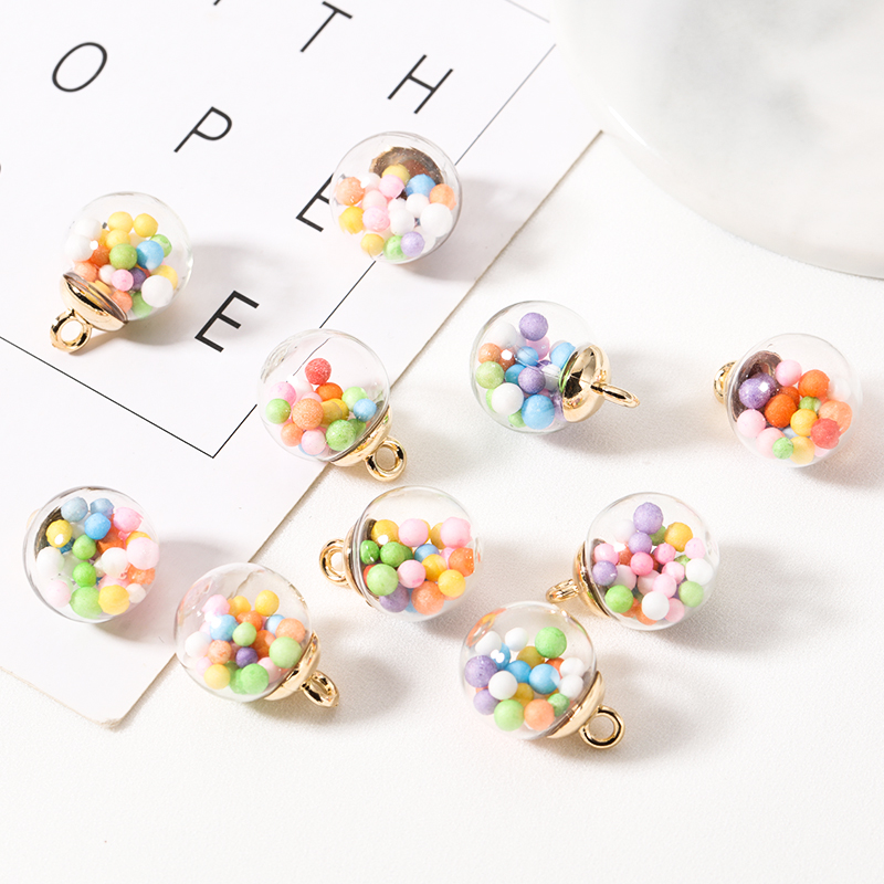 10pcs 16mm Colorful Candy Bubble Pendant Transparent Ball Charms Acrylic Pendant Finding Earrings Hair Jewelry Accessory FX001
10pcs 16mm Colorful Candy Bubble Pendant Transparent Ball Charms Acrylic Pendant Finding Earrings Hair Jewelry Accessory FX001