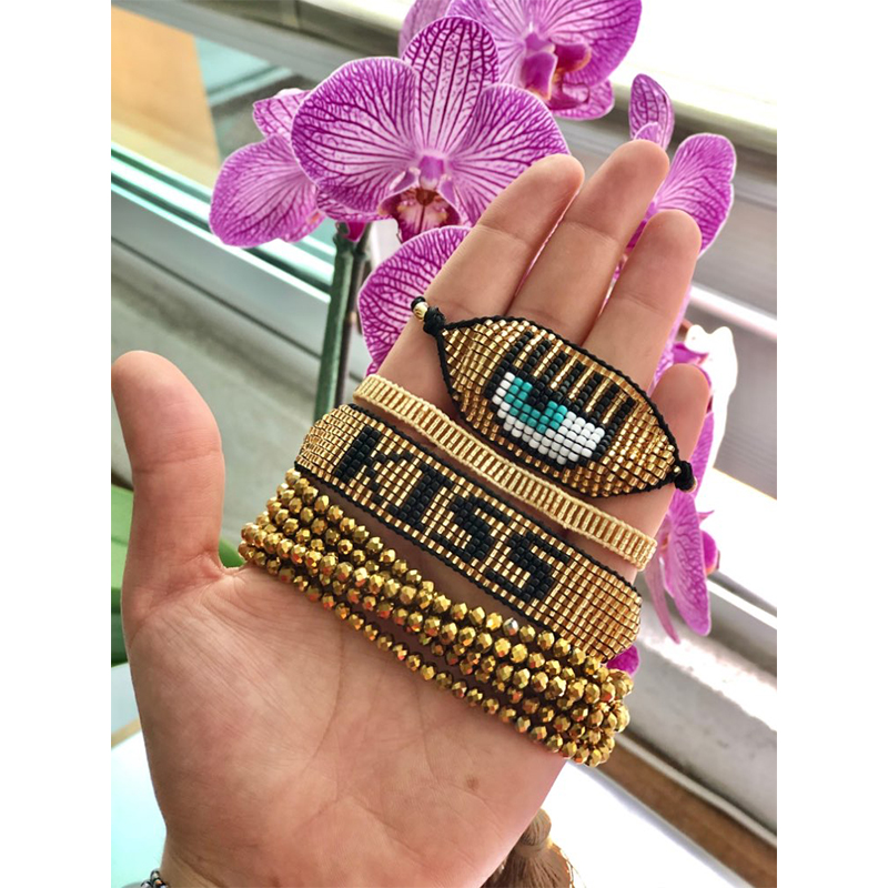 SHINUS BOHO pulseras mujer handmade KISS letter MIYUKI bracelet for men evil eye bracelet delicas beaded jewelry friends gift
SHINUS BOHO pulseras mujer handmade KISS letter MIYUKI bracelet for men evil eye bracelet delicas beaded jewelry friends gift