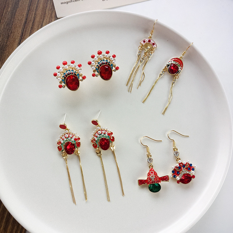 National style creative Beijing Opera China trend ethnic earrings fashion jewelry women earrings new design girl female gifts
National style creative Beijing Opera China trend ethnic earrings fashion jewelry women earrings new design girl female gifts