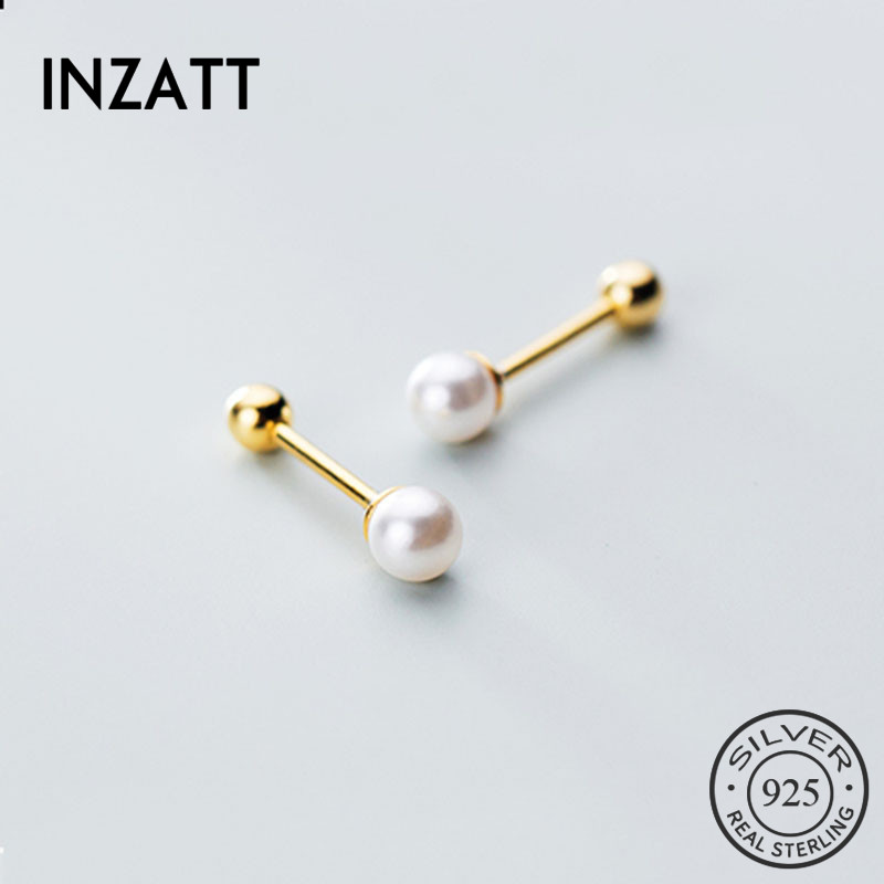 INZAReal 925 Sterling Silver Pearl Round Stud Earring For Fashion Women Birthday part Cute Fine Jewelry Accessories Gift
INZAReal 925 Sterling Silver Pearl Round Stud Earring For Fashion Women Birthday part Cute Fine Jewelry Accessories Gift