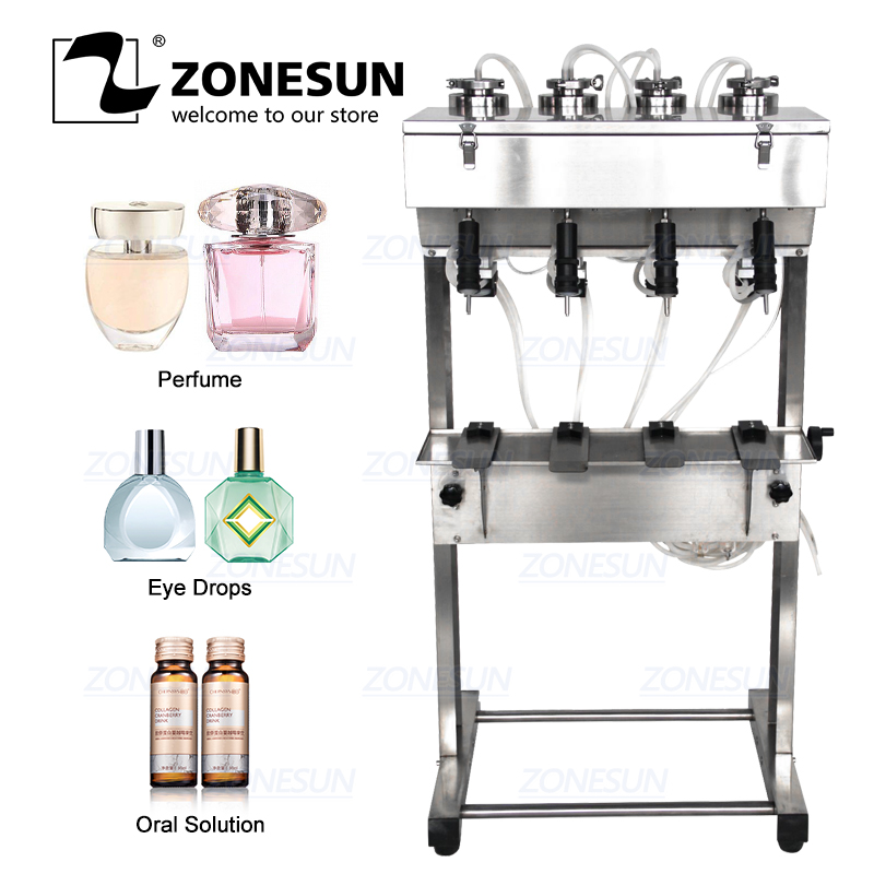 ZONESUN Vacuum Liquid Perfume Filling Machine Milk Water Eyewash Cosmetics Beverage Pneumatic Filler Bottle Filling Equipment 
ZONESUN Vacuum Liquid Perfume Filling Machine Milk Water Eyewash Cosmetics Beverage Pneumatic Filler Bottle Filling Equipment