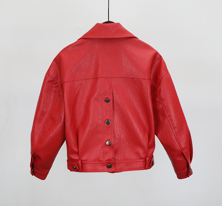 Top Quality Original Design Women's female's slim Leather Jacket Blazer new Punk DJ leather short jacket Motorcycle Jacket 4colors