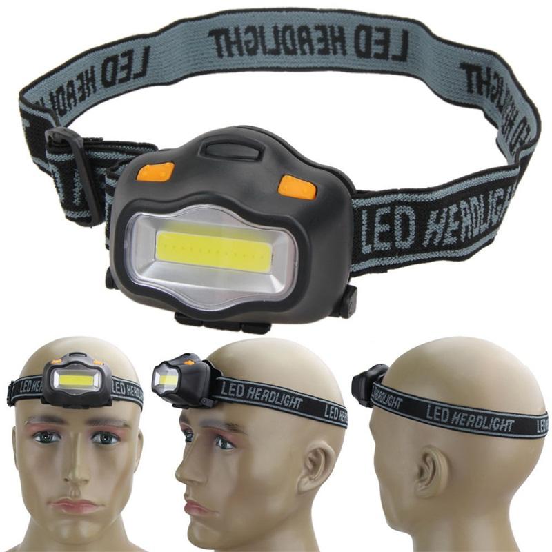 WholeClimbing Hiking Headlight Waterproof 3W Fishing Camping Outdoor Portable Bright Head Lamp Button Switch White Light 4 5q