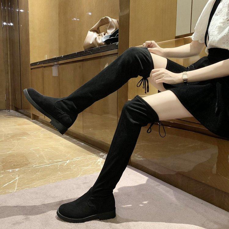 Thigh High Boots Women 2020 Black Suede Leather Womens Boots Round Toe Slip On Stretch Fabric Slip On Butterfly-knot Shoes, As shown
Thigh High Boots Women 2020 Black Suede Leather Womens Boots Round Toe Slip On Stretch Fabric Slip On Butterfly-knot Shoes, As shown