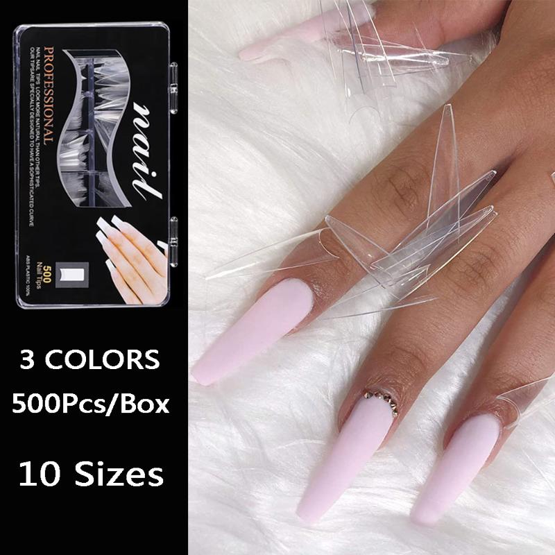 500Pcs/Box Extra Long Clear Stiletto False Nail Half Cover Tip Nail Tips Acrylic Gel Salon 2020 Sexy New Style, Transparent
500Pcs/Box Extra Long Clear Stiletto False Nail Half Cover Tip Nail Tips Acrylic Gel Salon 2020 Sexy New Style, Transparent