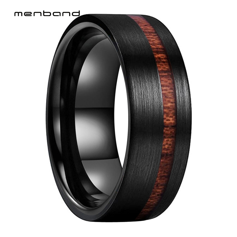 Men Women Black Wedding Band Tungsten Wood Ring With Real Wood Inlay With 8MM Ring Box Available
Men Women Black Wedding Band Tungsten Wood Ring With Real Wood Inlay With 8MM Ring Box Available